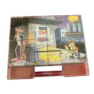 Vintage Pink Panther Puzzle Cube Made in Italy Clem Toys Kids + Case Collectible